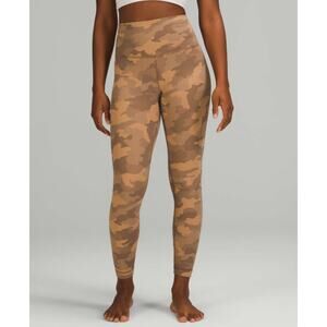 LULULEMON Women's Align High-Rise Pant 25" Size 18 Heritage Camo Beige EUC